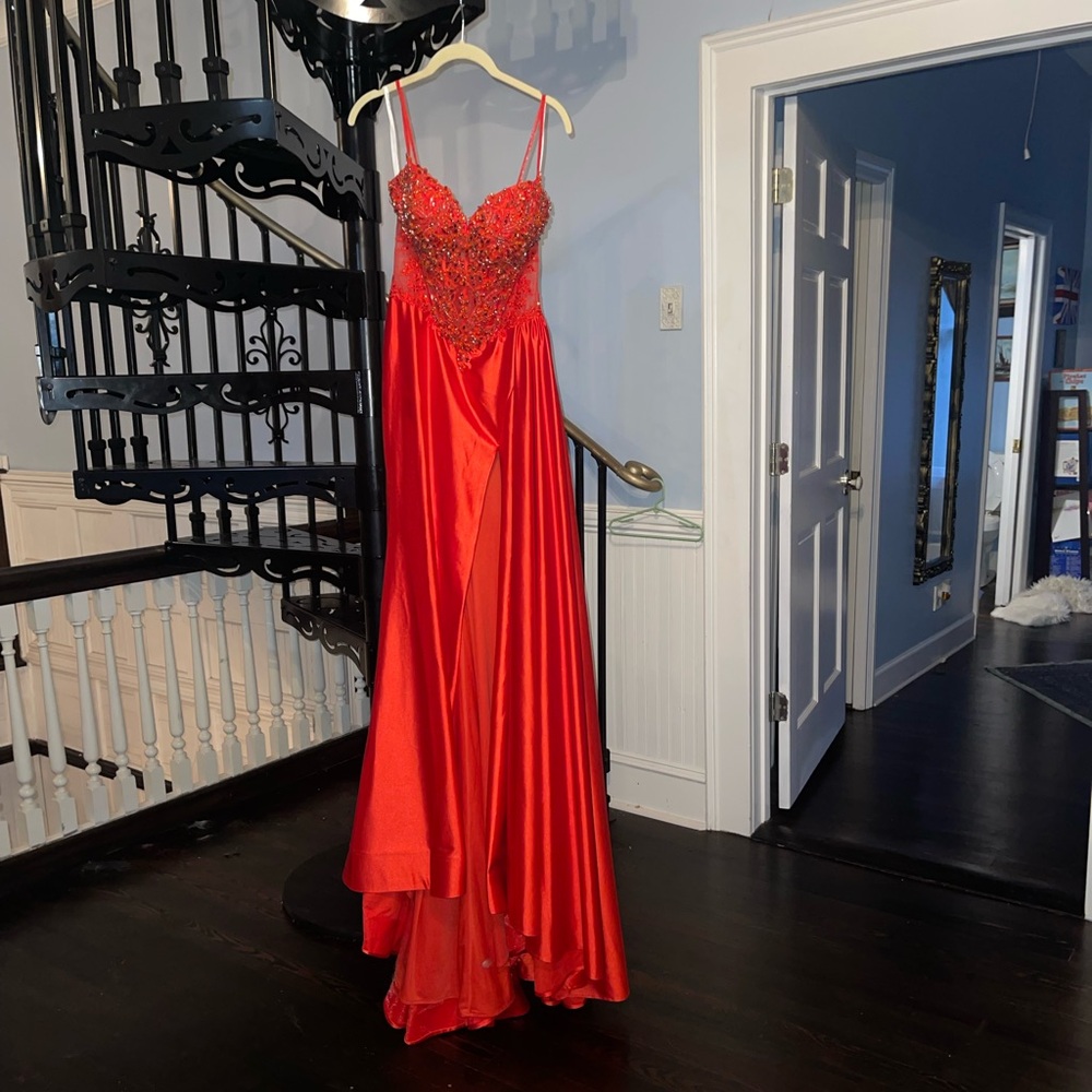 Ellie Wilde Papaya EW36064 pageant /prom dress 2 NWT - Picture 6 of 6